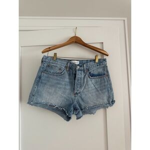 Denim Forum The Ex-Boyfriend Hi-Rise Denim Short in 9 Yrs Blondie Bleu